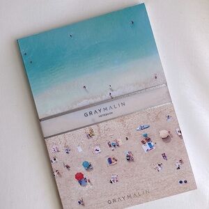 GRAY MALIN WAIKIKI BEACH LINED JOURNAL A5 NOTEBOOK Blue Tan